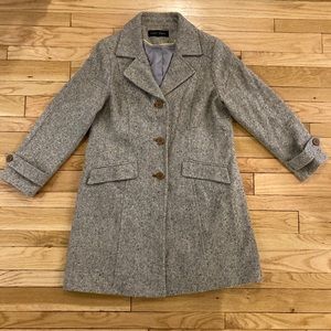 Fleet Street Gray Wool Blend Coat EUC